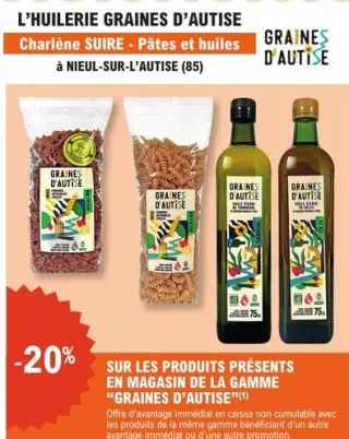 Produits de la gamme Graines d'Autise