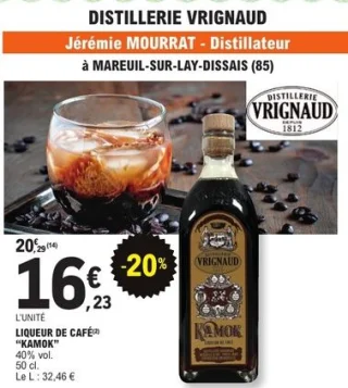 Liqueur de café "Kamok" Distillerie Vrignaud