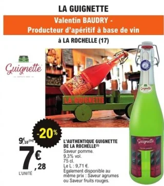 L'Authentique Guignette de La Rochelle Saveur pomme La Guignette