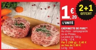 Crépinette de porc Les Délices de Mendès
