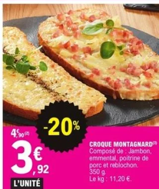 Croque Montagnard Les Délices de Mendès