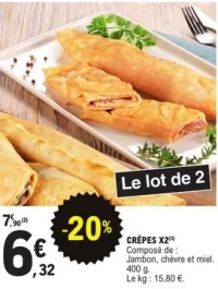 Crêpes X2 Les Délices de Mendès