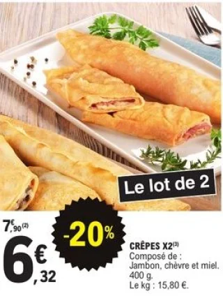 Crêpes X2 Les Délices de Mendès