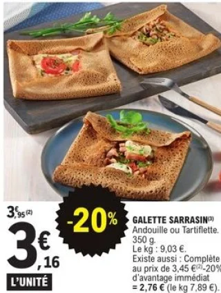 Galette Sarrasin Les Délices de Mendès