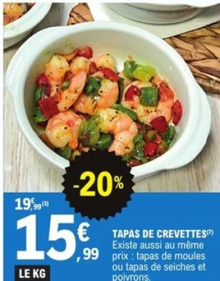 Tapas de crevettes