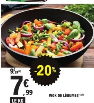 Wok de légumes Les Délices de Mendès
