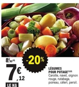 Légumes pour potage Les Délices de Mendès