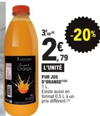 Pur jus d'orange Les Délices de Mendès
