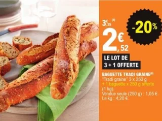 Baguette Tradi Graine Les Délices de Mendès