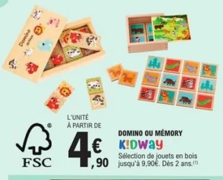 Domino ou Mémory en bois K!Dway