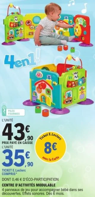 Centre D'Activités Modulable 4 en 1
