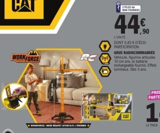 Grue radiocommandée Workforce géante 127cm R/C + Figurine CAT