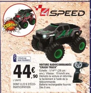 Voiture radiocommandée "Crash Truck" 4 Speed