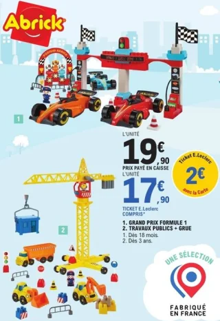 Abrick Grand Prix Formule 1 ou Travaux Publics + Grue