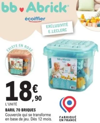 Baril 70 briques bb Abrick Ecoiffier
