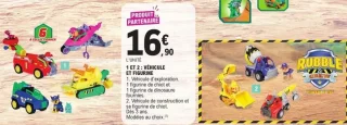 Véhicule et figurine Pat' Patrouille ou Rubble & Crew
