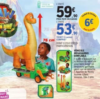 Véhicule Megasaurus Gonflable Pat' Patrouille