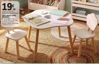 Table enfant forme organique