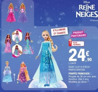 Poupée princesse lumineuse et musicale Disney La Reine des Neiges