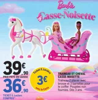 Barbie Traîneau et cheval Casse-Noisette
