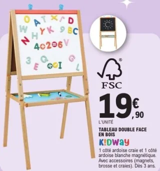 Tableau double face en bois Kidway