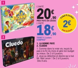 Jeux de société La Bonne Paye ou Cluedo