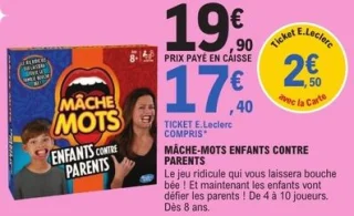 Jeu de société Mâche-Mots Enfants contre Parents