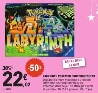 Labyrinth Pokémon Phosphorescent Ravensburger