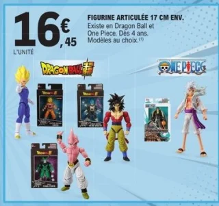 Figurine articulée 17 cm env. Dragon Ball et One Piece