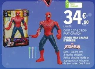 Figurine Spider-Man Charge d'énergie 38 cm Marvel
