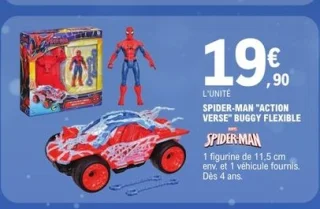 Figurine et véhicule Spider-Man "Action Verse" Buggy Flexible