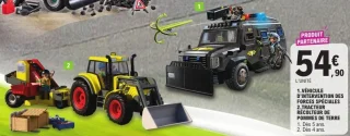 Playmobil Véhicule d'intervention des forces spéciales ou Tracteur récolteur de pommes de terre