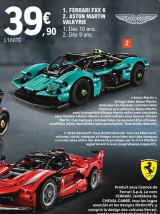LEGO Technic Ferrari FXX K ou Aston Martin Valkyrie