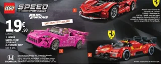 LEGO Speed Champions Honda S2000 2 Fast 2 Furious ou Ferrari 499P