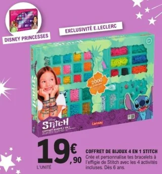 Disney Stitch Coffret de bijoux 4 en 1 Lansay