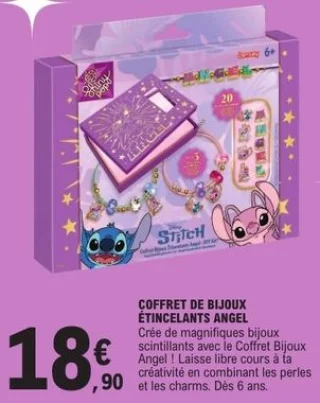 Disney Stitch Coffret de bijoux étincelants Angel Lansay