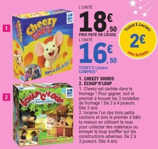 Jeux de société Cheezy Souris / Échap'O'Loup