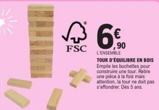 Tour d'équilibre en bois FSC