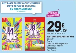 Just Dance Decades of Hits Ubisoft Switch ou Switch 2