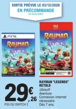 Rayman Legends Retold PS5 / Switch 2
