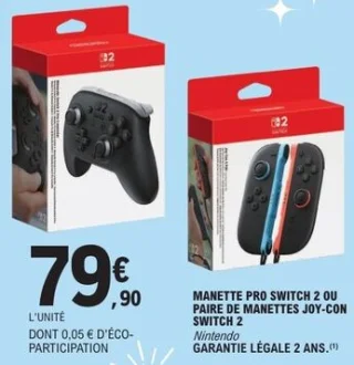Manette Pro Switch 2 ou Paire de manettes Joy-Con Switch 2 Nintendo