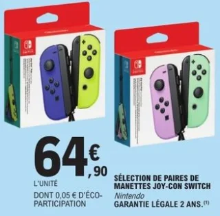 Sélection de paires de manettes Joy-Con Switch Nintendo