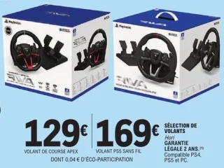 Sélection de volants Hori (Volant de course Apex / Volant PS5 sans fil)