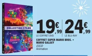 Coffret DVD ou Blu-Ray Super Mario Bros. + Mario Galaxy