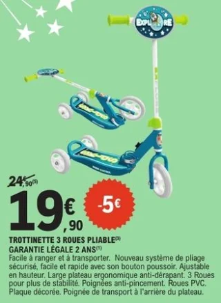 Trottinette 3 roues pliable