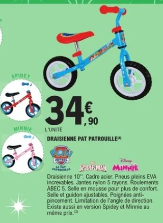 Draisienne Pat Patrouille 10''