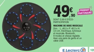 Machine de boxe musicale