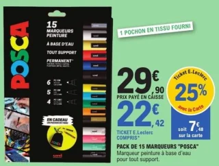 Pack de 15 marqueurs peinture Posca