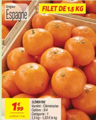 Clémentine Origine Espagne