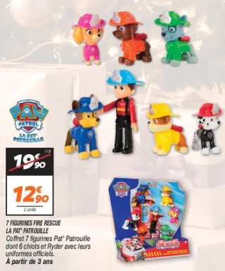 7 figurines fire rescue la pat' patrouille